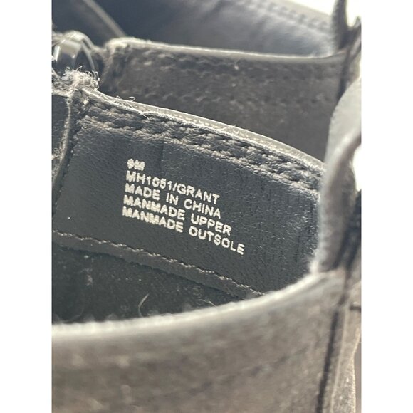 Mia Grant Wedge Boots Size 9 Lace Up Faux Leather Rugged Outsole Platform Grunge - Picture 3 of 8